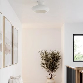 Plafoniera realizata manual din ceramica alba Annie