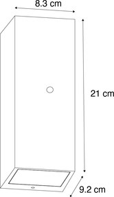 Aplică maro rugină 2 lumini GU10 AR70 IP44 cu senzor lumină-întuneric - Baleno