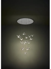 Lustră LED dimabilă pe cablu Eglo 390402 PARATEBUENO 17xLED/3W/230V crom