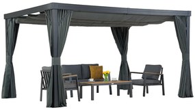 Terasă pergolă cu perdele Alicante 3x4 antracit Garden Point