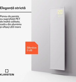 Klarstein Wonderwall Smart Bornholm, încălzitor cu infraroșu,  30 x 100 cm, 320 W, aplicație