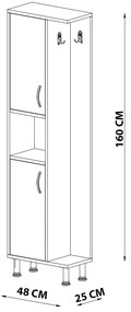 Dulap de baie Dadave (alb) . 1092752