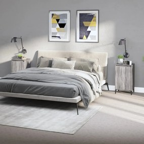 vidaXL Noptiere, 2 buc., gri sonoma, 40x35x70 cm, lemn prelucrat