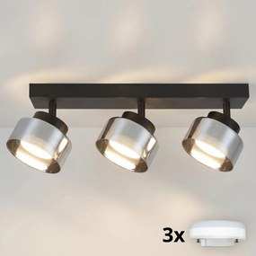 Brilagi - Spot LED RGB dimmabil AURA LUX 3xGX53/14W/230V Wi-Fi Tuya negru/fumuriu