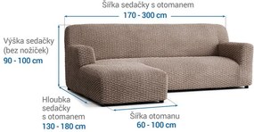 Gaico Huse bielastice MOSAICO alunei canapea cu otoman stânga (l. 170 - 300 cm)