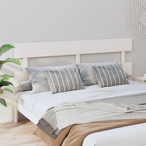 819086 vidaXL Tăblie de pat, alb, 184x3x81 cm, lemn masiv de pin