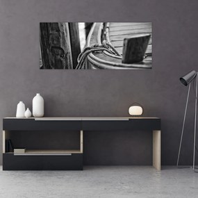 Tablou - O barcă legată (120x50 cm)