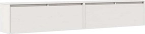 vidaXL Dulapuri de perete 2 buc., alb, 100x30x35 cm, lemn masiv de pin
