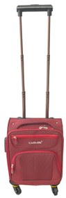 Troler cabina avion, zboruri low-cost, 40x30x20 cm, 4 roti, rosu, TRC105