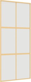 vidaXL Ușă glisantă, auriu, 90x205 cm, sticlă ESG mată și aluminiu