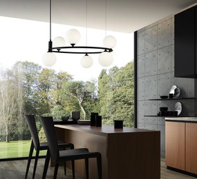 Corp de iluminat suspendat negru 6 becuri Pendant Lamp Ring | MAYTONI