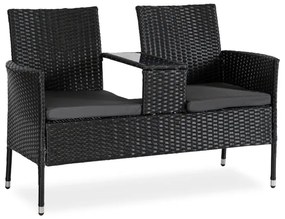 JAKS Mobilier din ratan negru Kent