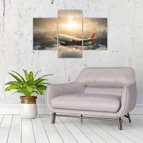 Tablou - Avion în nori (90x60 cm)