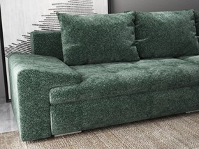 Colțar extensibil dumonde cu ladă de depozitare si sezut confortabil din spuma high-density, Leonardo Euphoria Verde 260x185 cm II