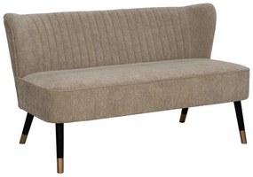 Canapea bej cu tapițerie din chenille 134 cm Glam – Ixia