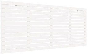 824689 vidaXL Tăblie de pat pentru perete, alb, 156x3x91,5 cm, lemn masiv pin