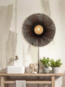 Aplica de perete eco din bambus Kalimantan 60cm nat/bl