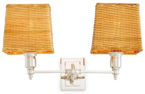 Aplica de perete LUX cu abajur din ratan Lexington nickel