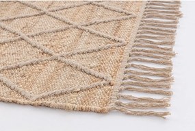 Covor în culoare naturală țesut manual din iută 60x90 cm Shaila – Yes Everyday