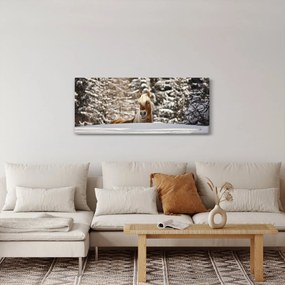 Tablou - Cal în peisaj de iarnă (120x50 cm)