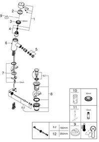 GROHE 32558000 - Baterie pentru bideu FEEL DN 15, crom lucios