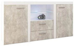Comodă combinată Rokara (stejar lefkas + grafit) (iluminat LED). 1053865