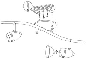 Spot LED Eglo 92642 MAGNUM 2xGU10-LED/3W/230V