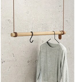 Cuier de perete în culoare naturală din lemn de stejar 80 cm Swing M – LIND DNA