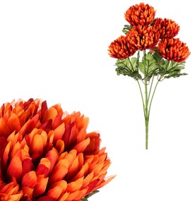Buchet de crizanteme maro, 17 x 28 cm, artificiale