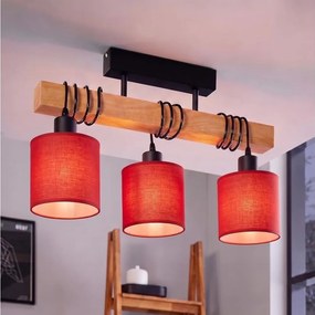 Brilagi - Lustra aplicată NUBILA 3xE27/60W/230V pin/roșu
