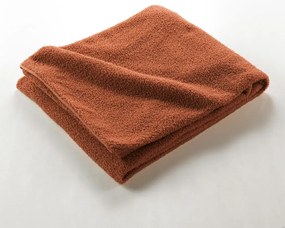 Pătură roșie/portocalie din polar/fleece 180x220 cm Curly Wooly – douceur d'intérieur