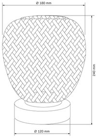 Lampă de masă ZANZIBAR 1xE27/20W/230V d. 18 cm bambus