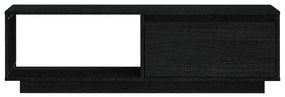 Comoda TV, negru, 110x30x33,5 cm, lemn masiv de pin 1, Negru