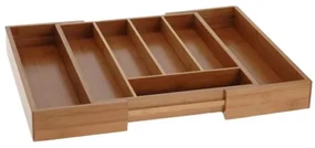 Organizator de tacamuri Stern, extensibil din bambus, 28,5-45x34x5 cm