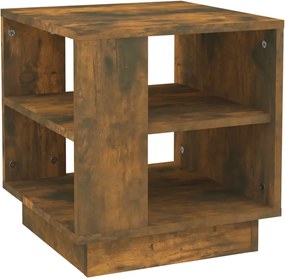 vidaXL Măsuță de cafea, stejar fumuriu, 40x40x43 cm, lemn prelucrat