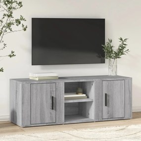 819434 vidaXL Comodă TV, gri sonoma, 100x31,5x35 cm, lemn prelucrat