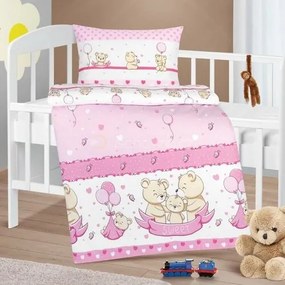 Bellatex Lenjerie de pat din bumbac pentru copiiAgáta Familie de ursuleți, 90 x 135 cm, 45 x 60 cm