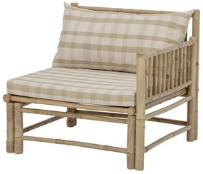 Modul dreapta canapea de exterior, natur, din lemn de bambus, Korfu