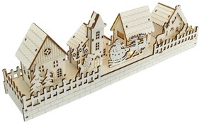 Decor iluminat de Crăciun Snow Village , 40 x 13 x8 cm, LED