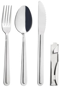 Tacâmuri argintii din oțel inoxidabil 4 buc. KEMP – Orion