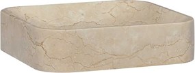 vidaXL Chiuvetă, crem, 40x40x10 cm, marmură