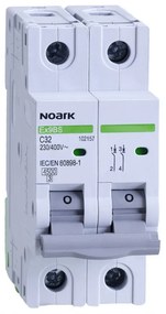 Siguranta automata 2P, 16A, curba de declansare B, capacitate de rupere 4,5kA, Noark