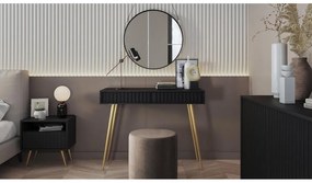 Masă de toaletă Biel B4  (negru + auriu). 1099091