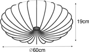 Plafonieră inteligentă albă mătase 60cm 5 lumini incl. 5 Wifi P45 - Plu