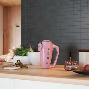 Mixer manual SMEG 50's Style HMF01PKEU, 250 W, 9 viteze, Functie Turbo, Afisaj LED, Timer, Accesorii, Roz