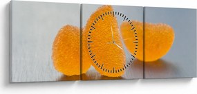 Tablou cu mandarine (cu ceas) (90x30 cm)
