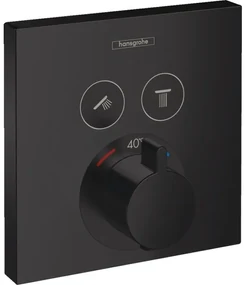 Baterie cada/dus cu termostat, Hansgrohe Select, montaj incastrat, negru mat, 15763670