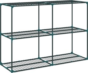 Outsunny Suport Vertical pentru Plante cu 3 Niveluri din Oțel și Plastic, Suport Ghivece pentru Interior și Exterior, Grădină, Balcon, 143x48x100 cm, Verde Închis | Aosom Romania