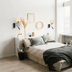 Lampă de perete RATTAN 1xE27/60W +1xG9/8W/230V ratan