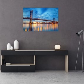 Tablou - Podul Benjamin Franklin, Philadelphia (90x60 cm)